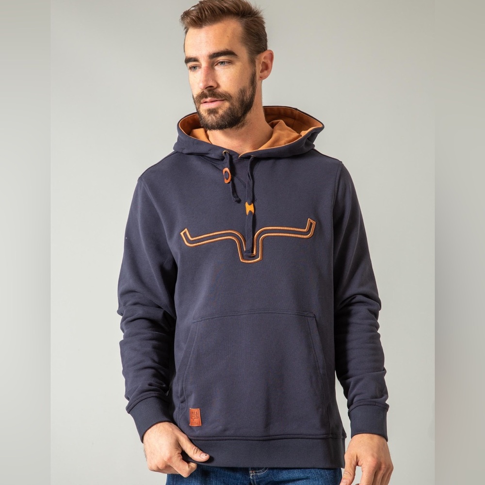 Kimes Ranch Fast Talker Hoodie Navy Blue Medium